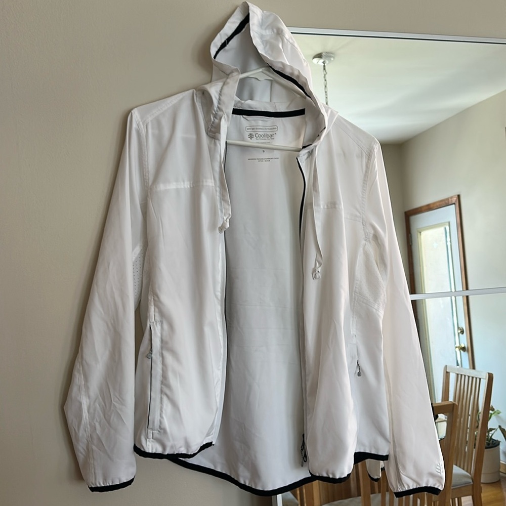 Coolibar Packable Sun Block Jacket SMALL white